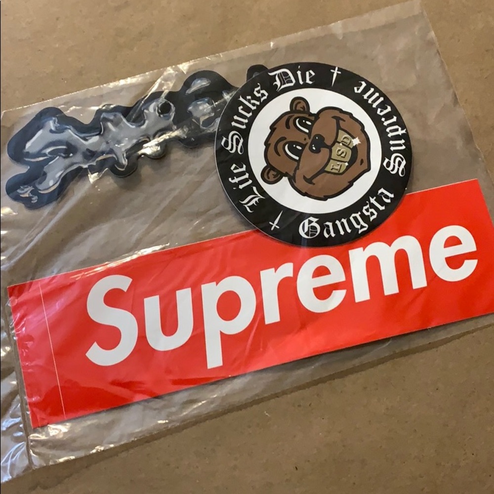 Authentic Supreme sticker 3 pack